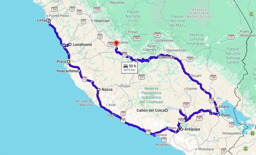 Ruta por Perú